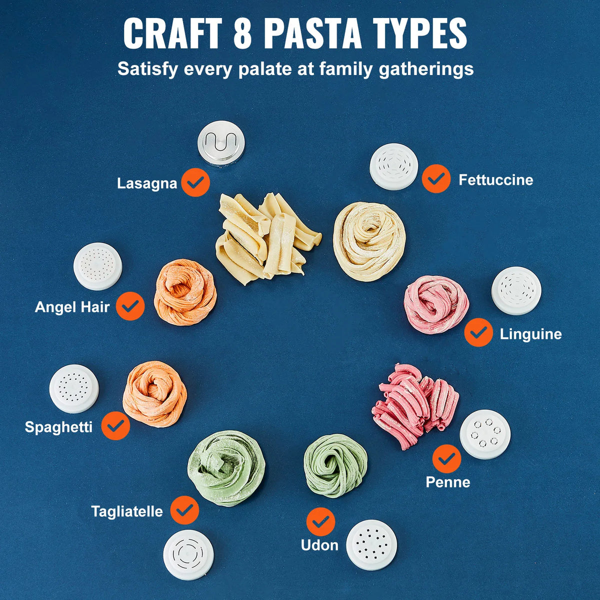 SucceBuy Automatic Electric Pasta Maker With Intelligent Modes