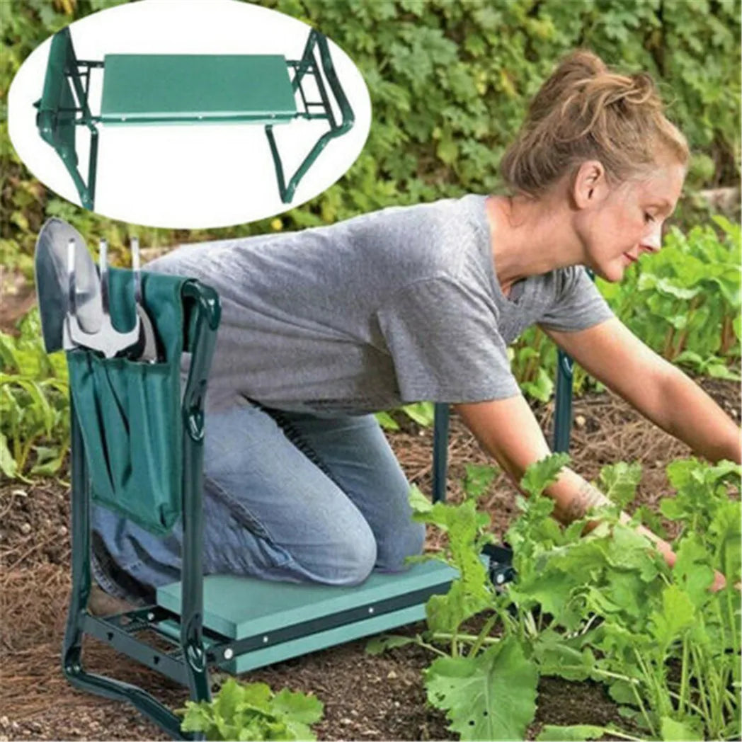Heavy Duty Folding Garden Kneeler With Padded Seat And Handles