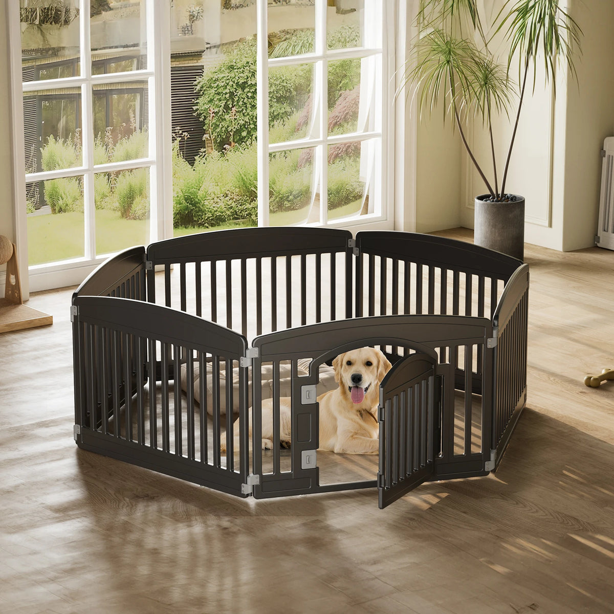 JHK Plastic Dog Playpen And Pet Fence For Medium Dogs