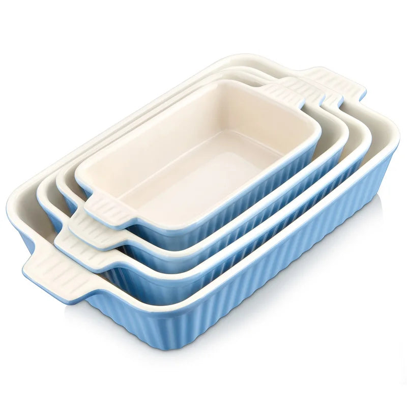 Malacasa Ceramic Baking Dish Set For Oven To Table Serving