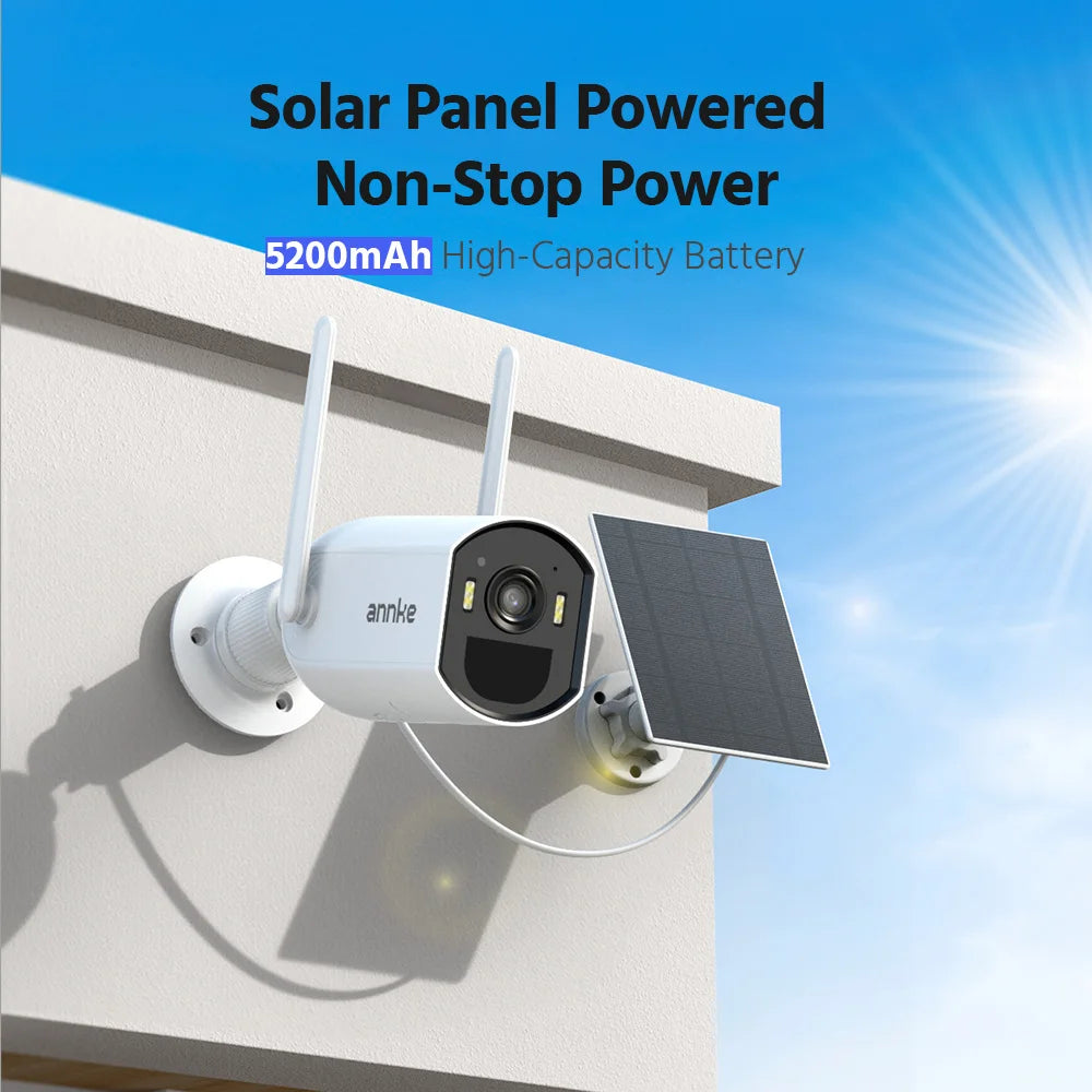 ANNKE Solar Battery Powered Wireless Security Camera With Motion Detection