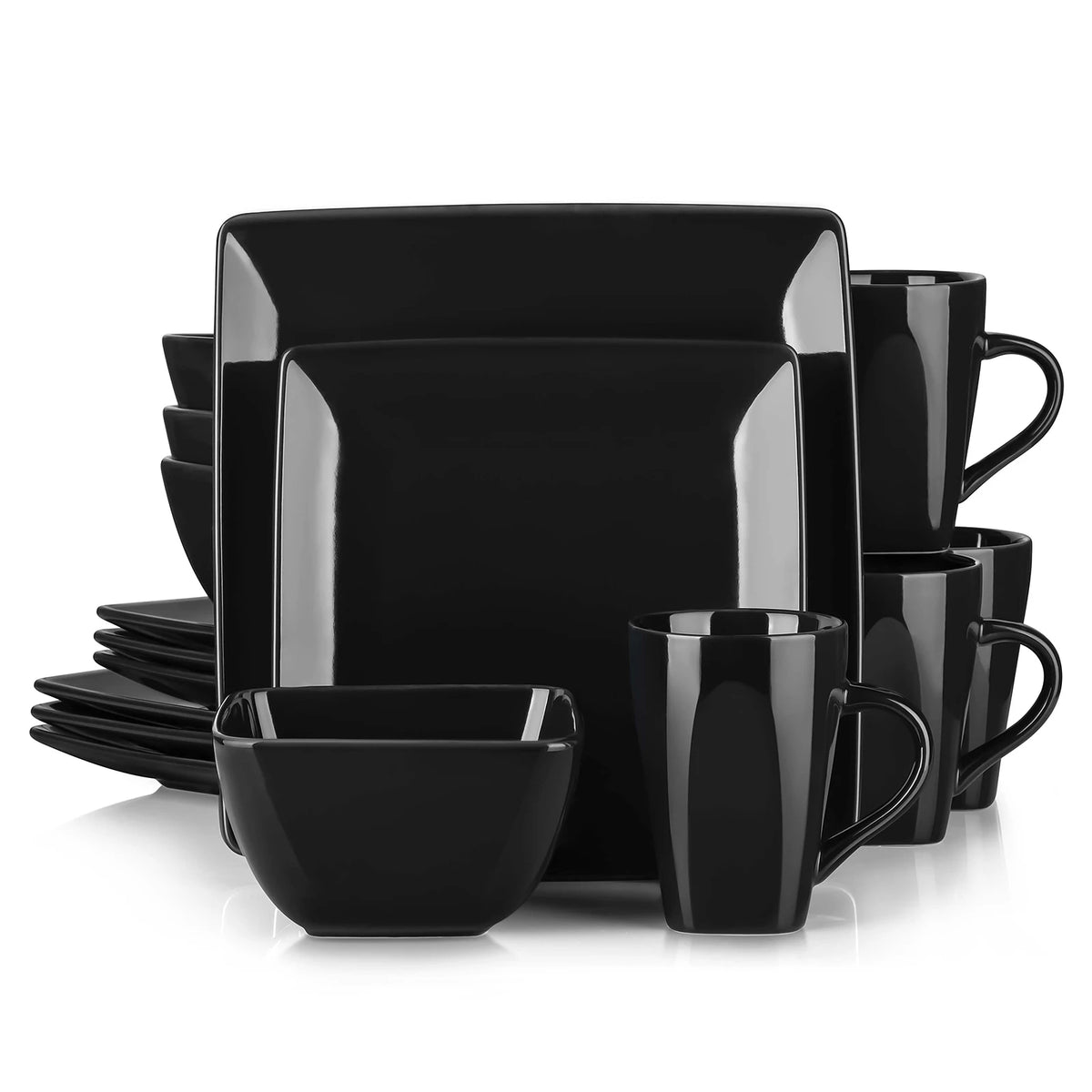 Malacasa Ceramic Porcelain Dinnerware Set With Bowls And Plates