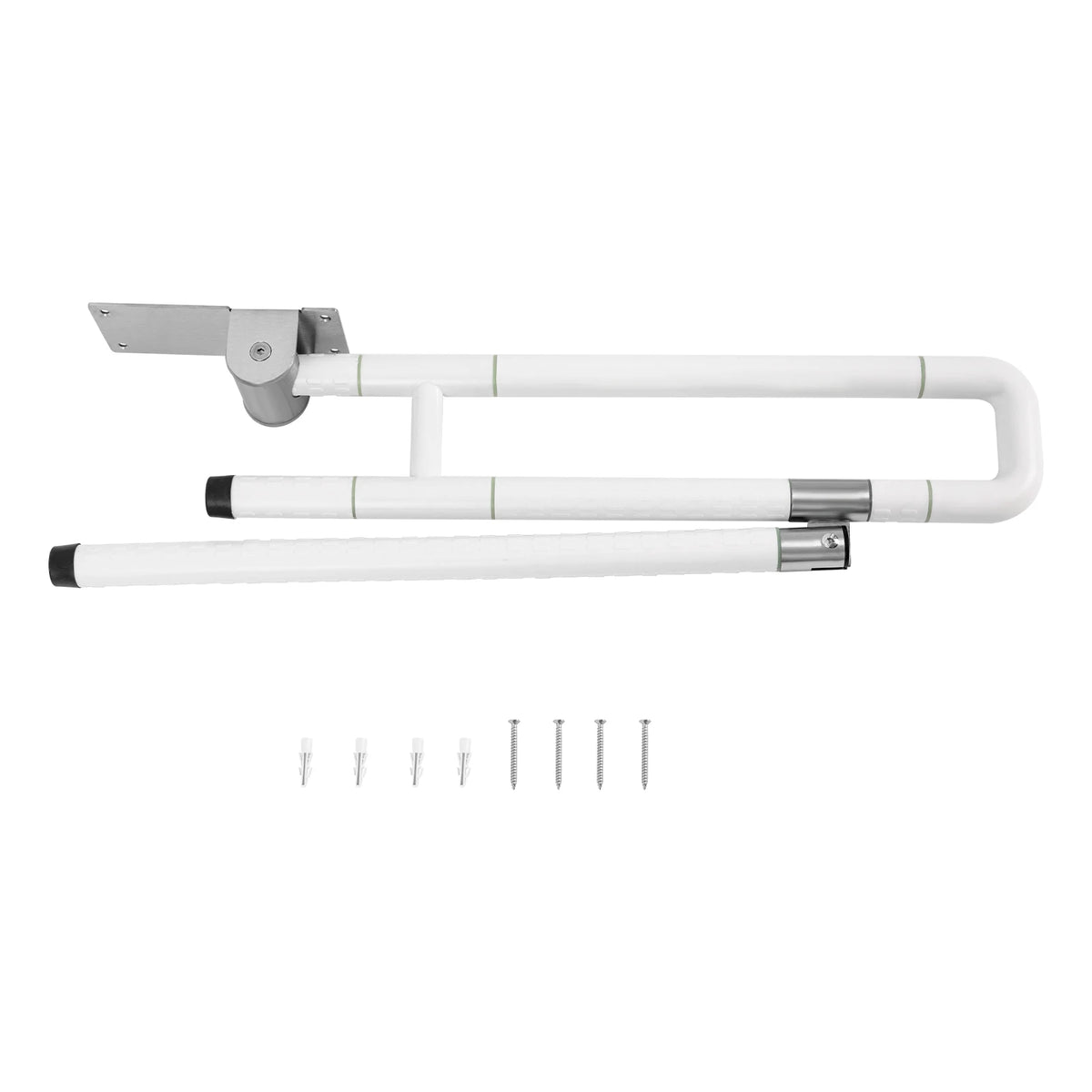 Foldable Metal Toilet Grab Bar Non Slip Bathroom Safety Support