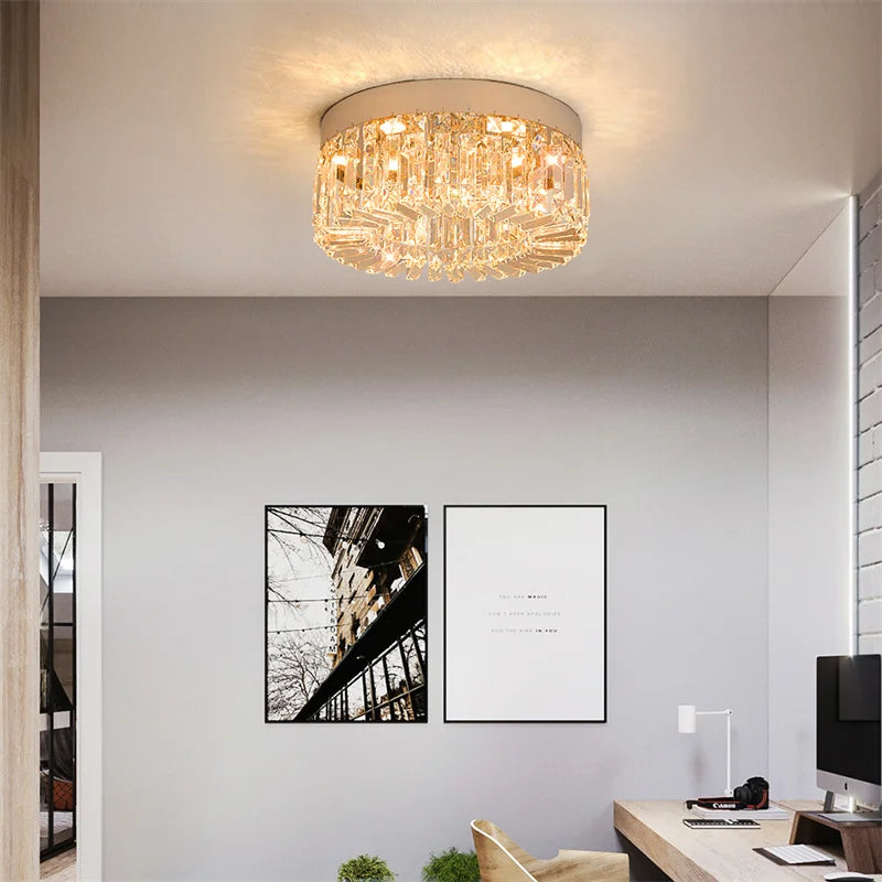 GreeLustr Crystal LED Ceiling Chandelier for Living Room and Bedroom