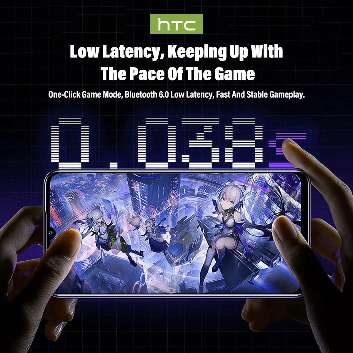 HTC NE70 Wireless Earphones Active Noise Cancelation AI Translator Battery