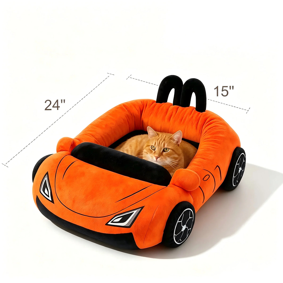CWV Cozy Coral Fleece Supercar Design Pet Bed For Cats