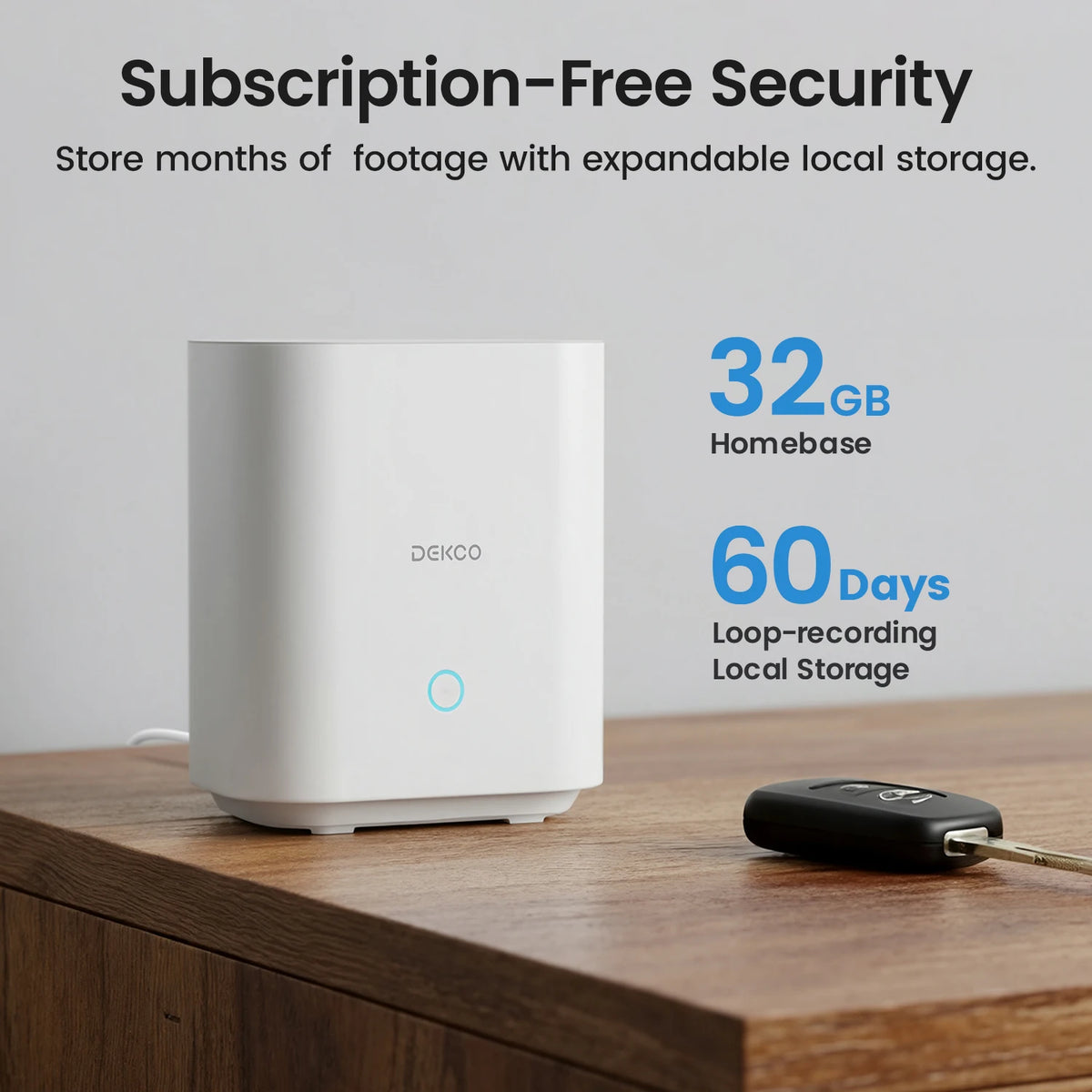 Dekco Wireless Solar Security Camera System With Alexa