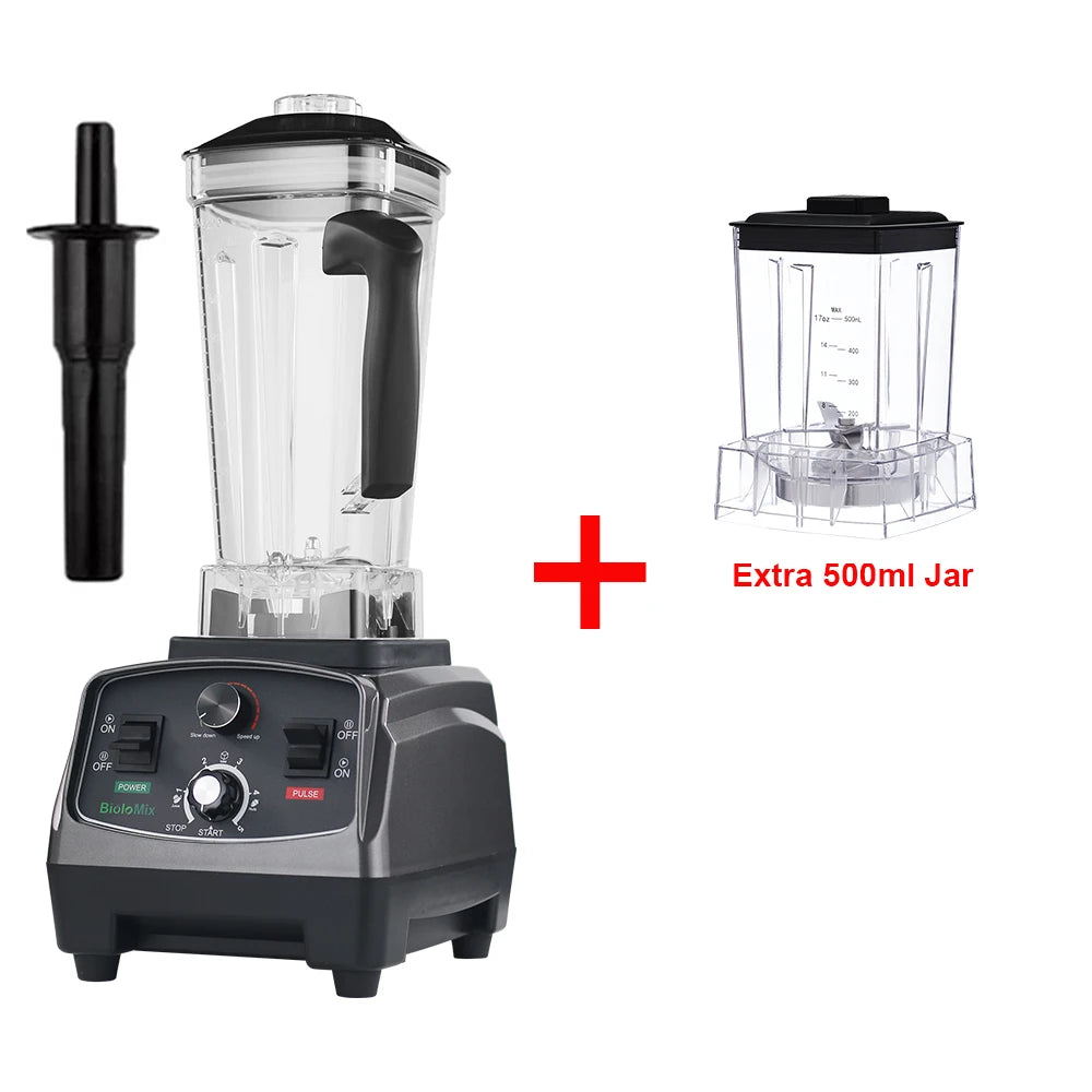 BioloMix Heavy Duty Commercial Blender With Timer For Smoothies