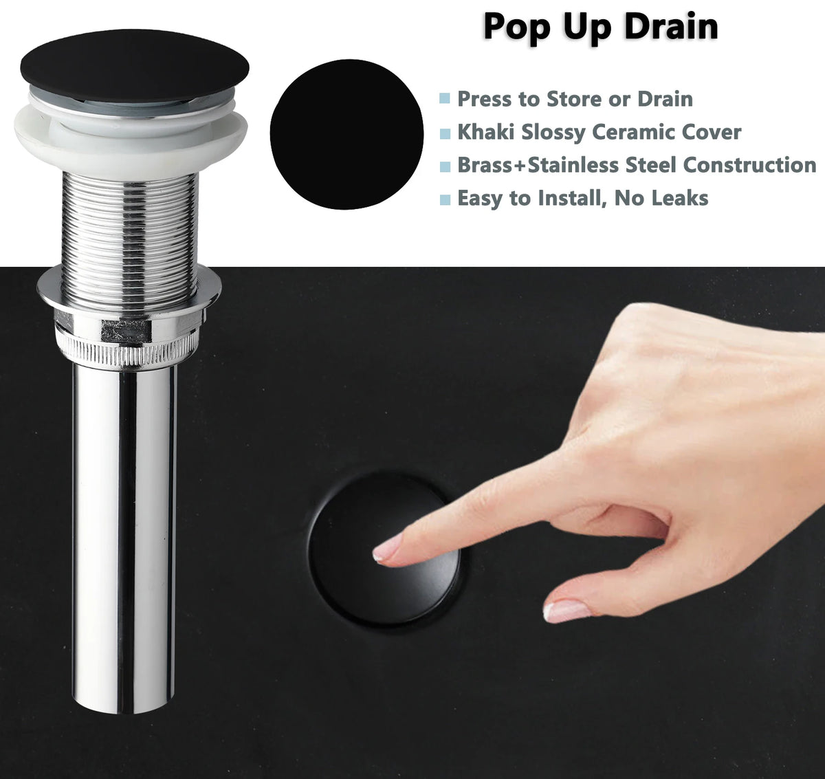 MEKKHALA Acrylic Vessel Bathroom Sink With Faucet And Drain