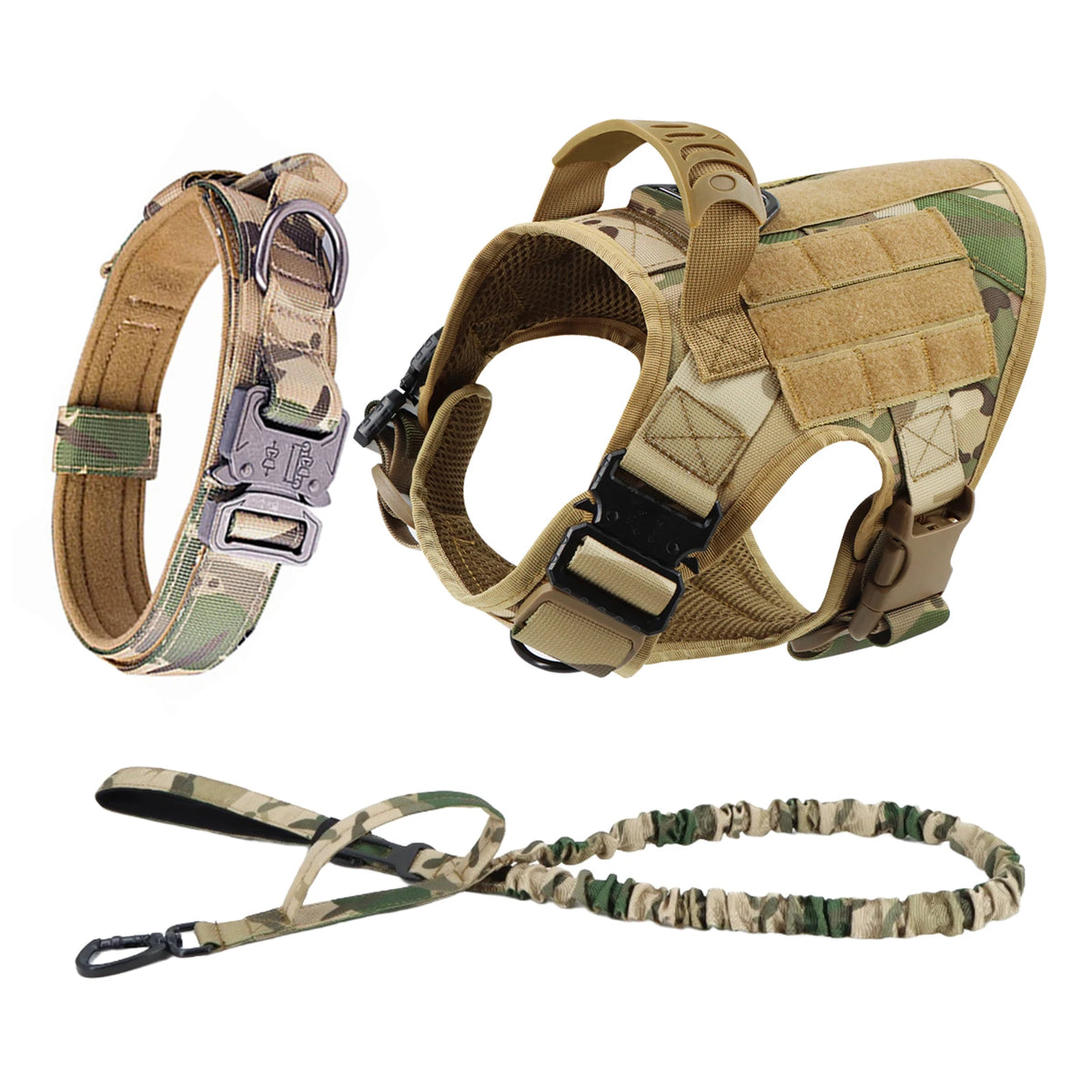 PetraVEL Padded Nylon Dog Harness And Leash Set With Buckle