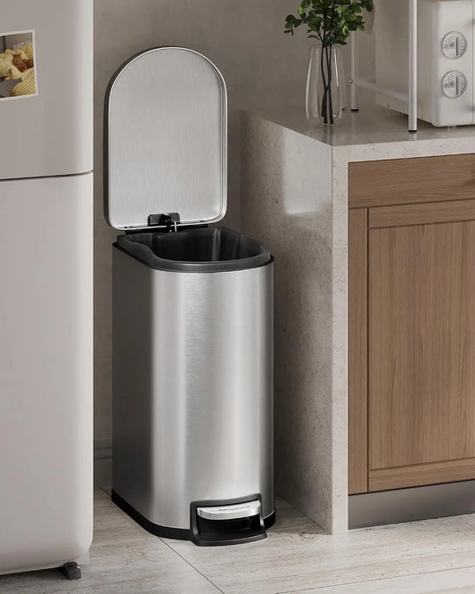 Garvee Stainless Steel Pedal Trash Can With Soft Close Lid