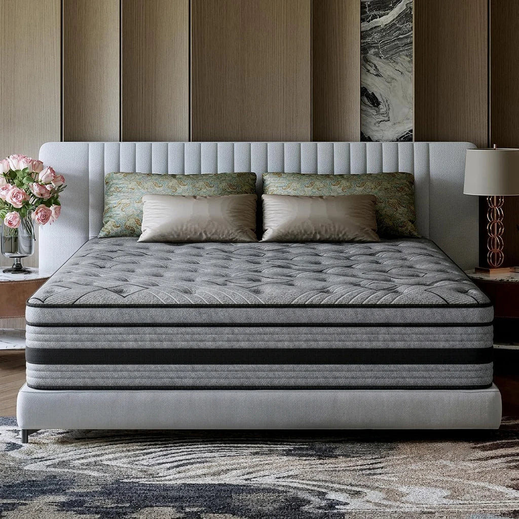 Premium Memory Foam And Spring Hybrid Mattress Offers Ergonomic Support