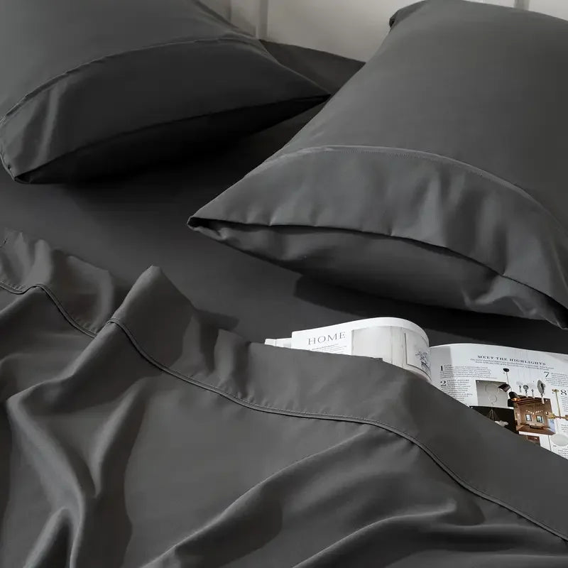 Bamboo Cooling Sheet Set With Breathable Comfort For Hot Sleepers