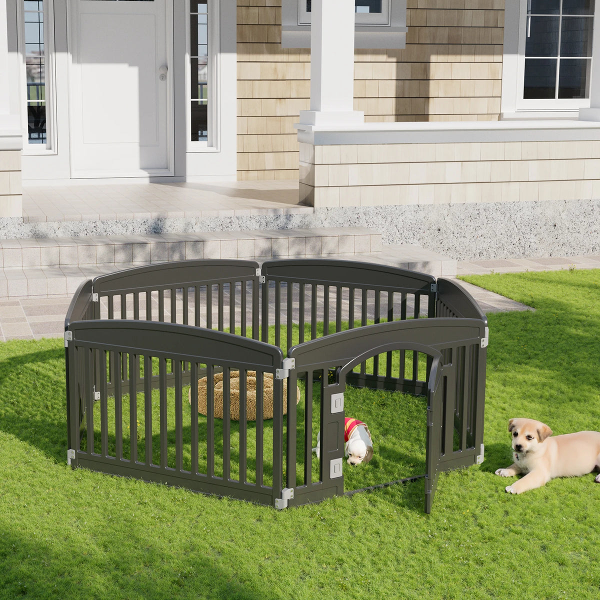 JHK Plastic Dog Playpen And Pet Fence For Medium Dogs