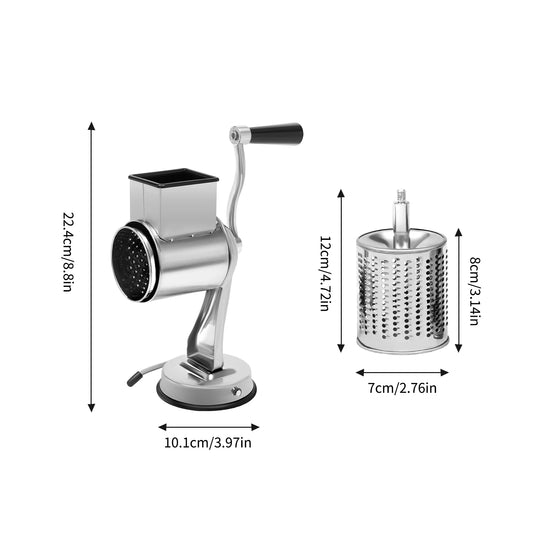 Stainless Steel Rotary Grater With Five Blades For Vegetables