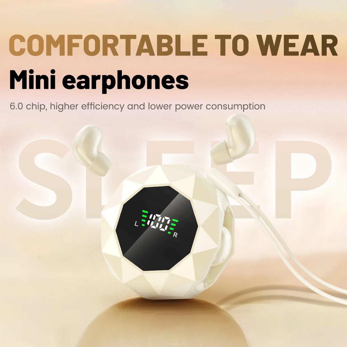 SHUKE Wireless Sleep Earbuds With Noise Reduction For Side Sleepers