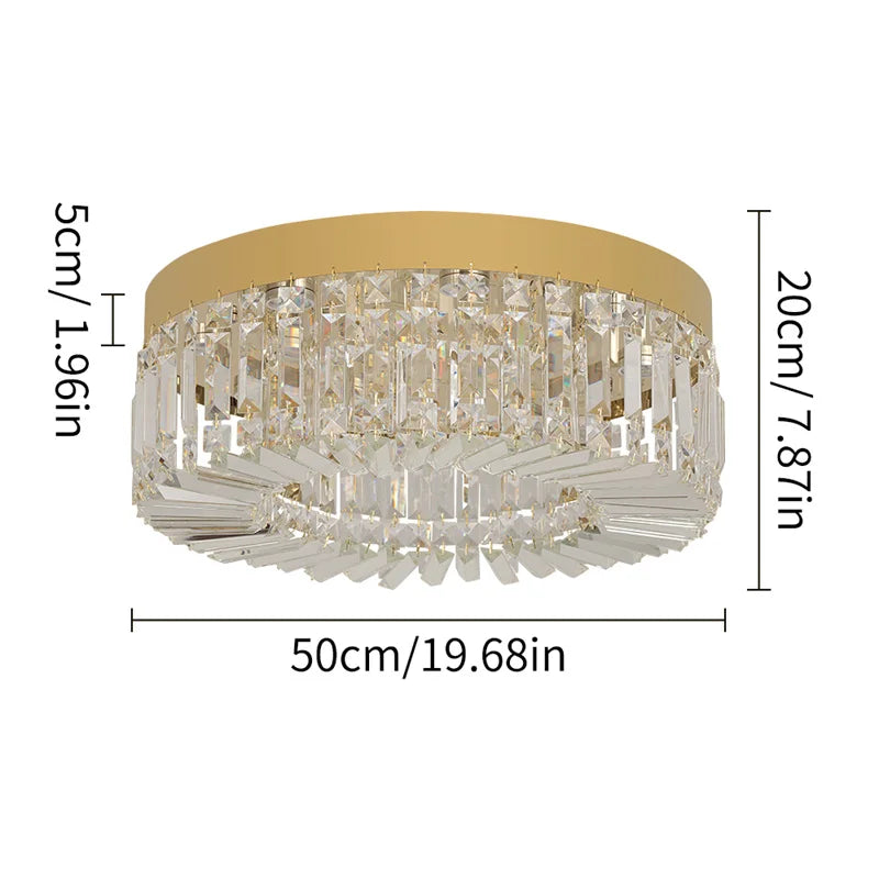 GreeLustr Crystal LED Ceiling Chandelier for Living Room and Bedroom