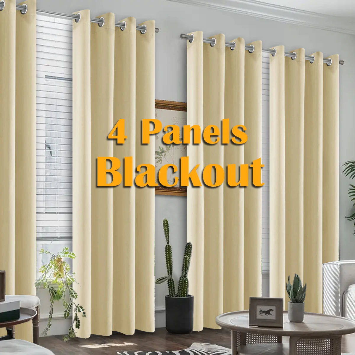 Blackout Heat Insulated Thermal Grommet Window Curtain Set