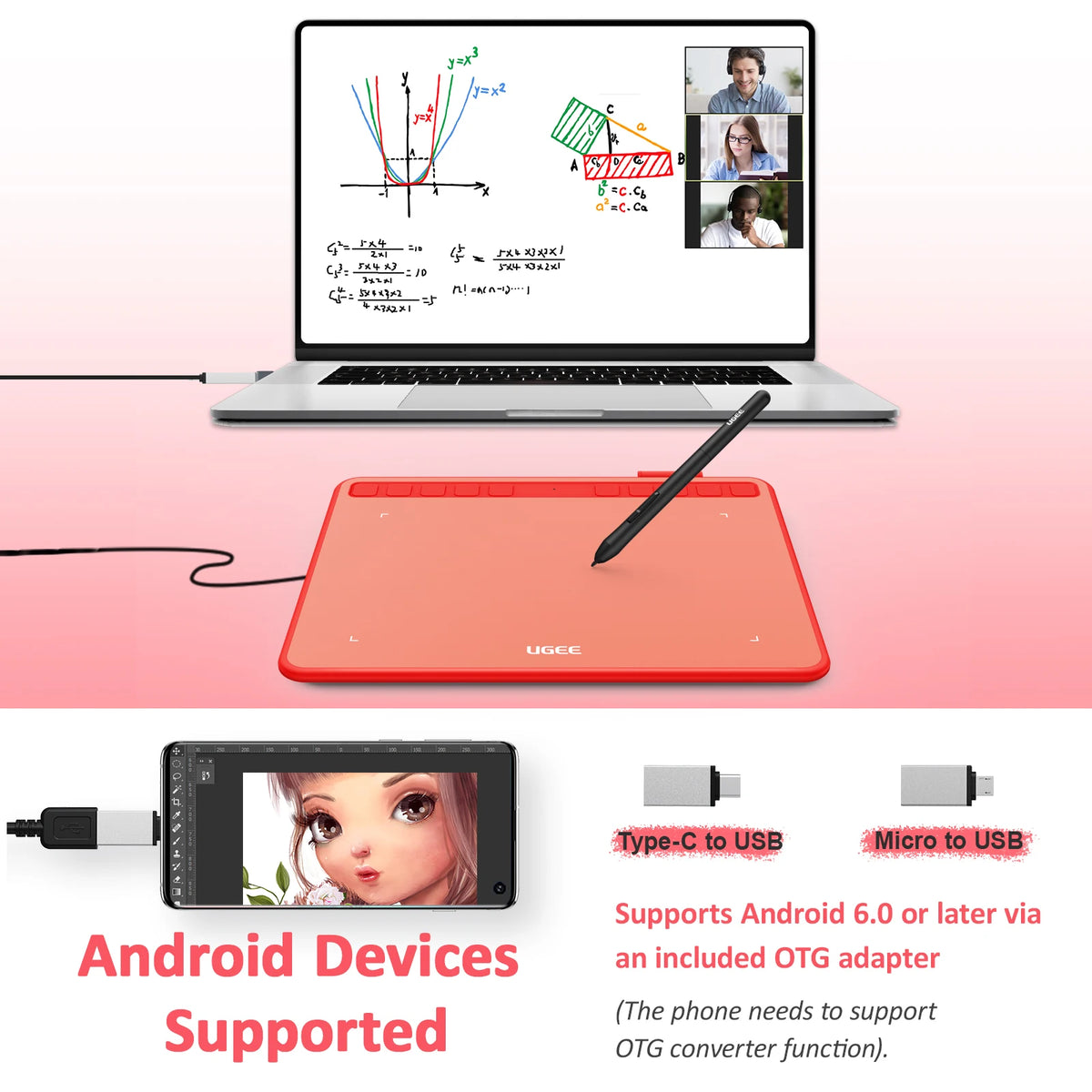 Ugee S640 Digital Drawing Tablet With Premium Build For Creators