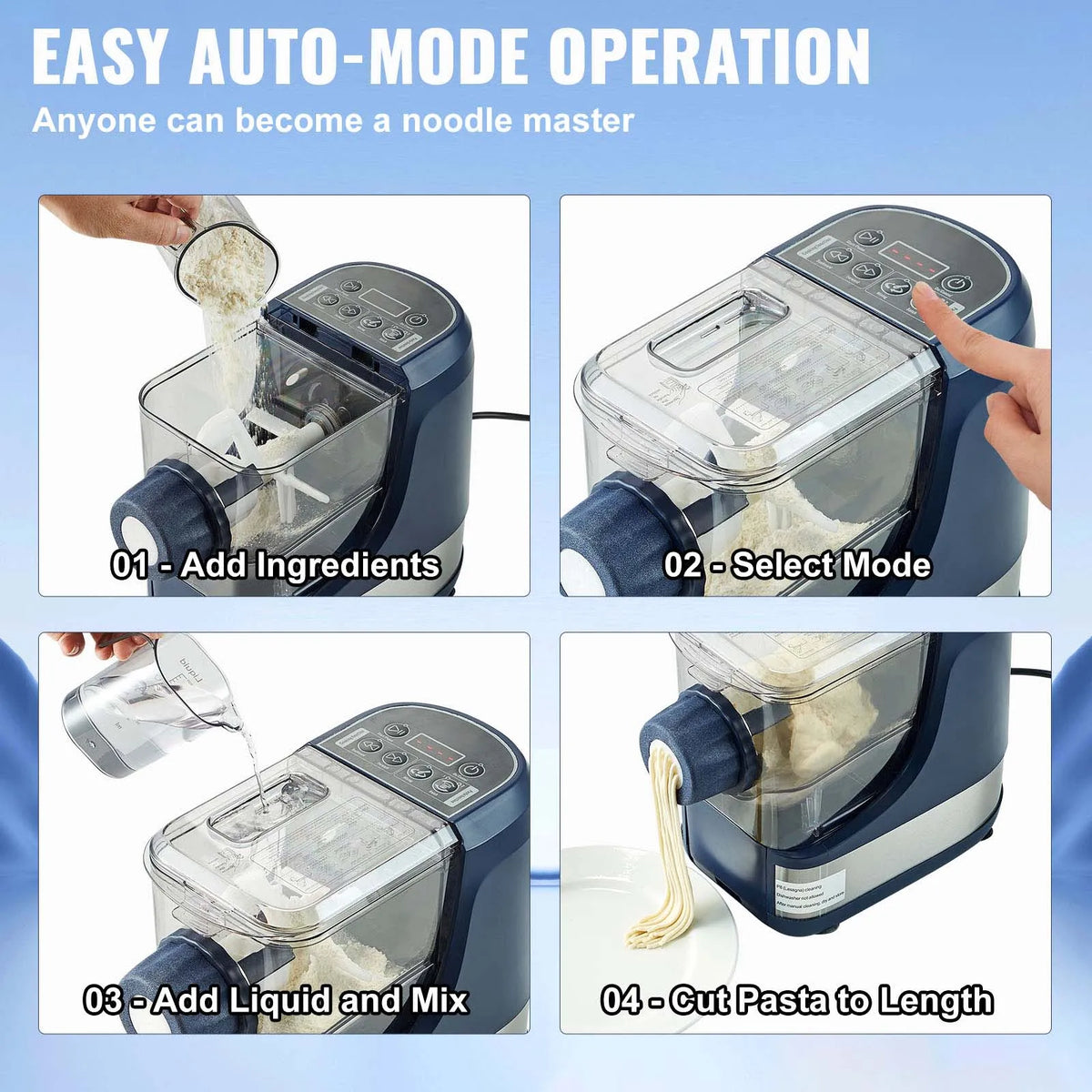 SucceBuy Automatic Electric Pasta Maker With Intelligent Modes