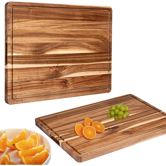 Twister Ck Reversible Wood Cutting Board With Juice Groove