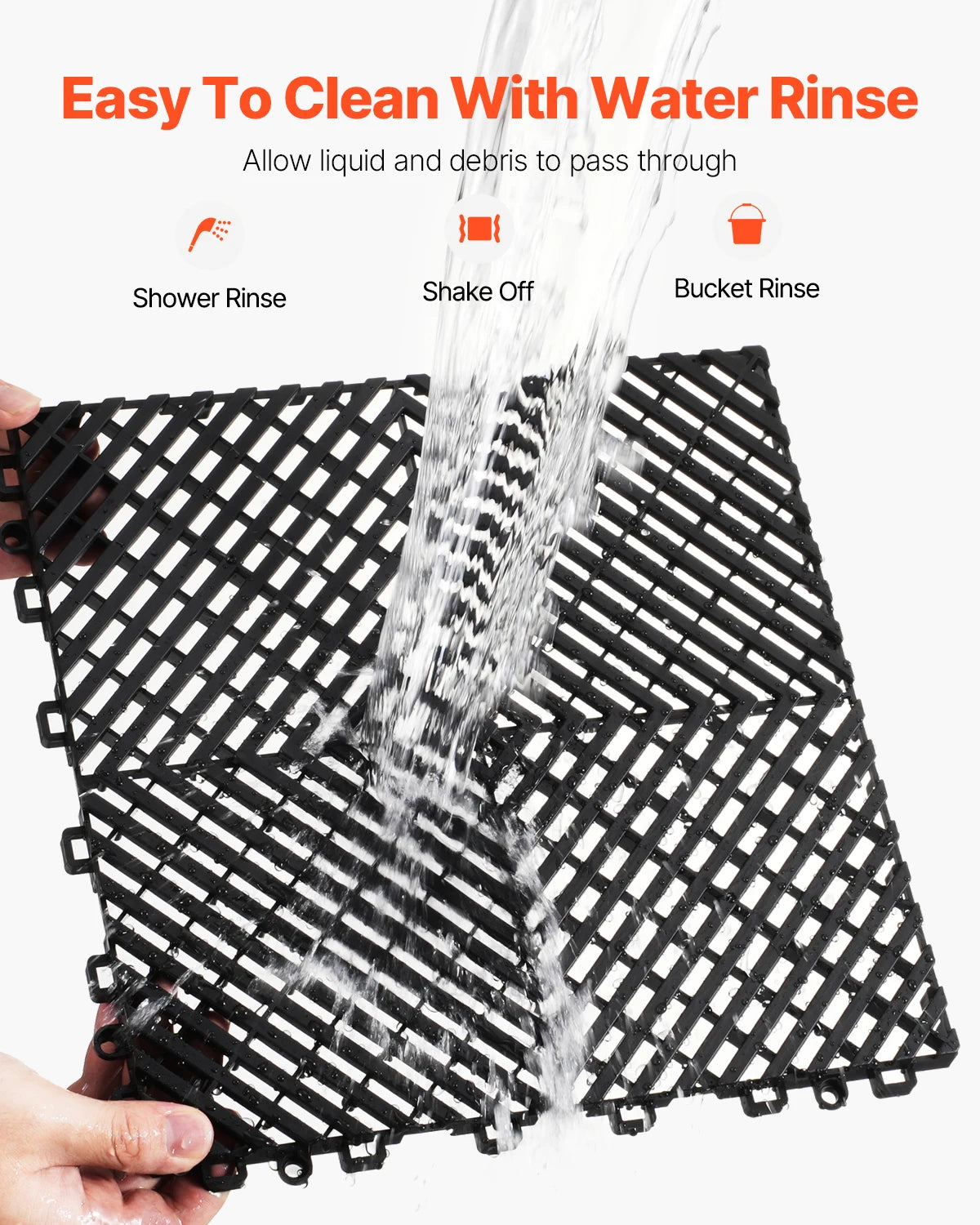 SucceBuy Interlocking Drainage Floor and Shower Mat Tiles