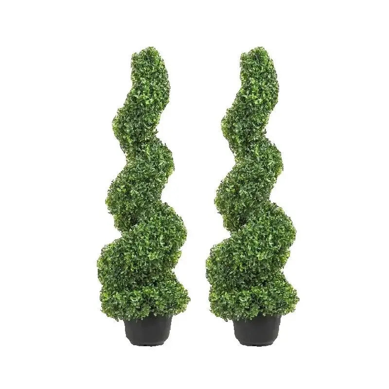 Artificial Boxwood Spiral Topiary Tree For Elegant Outdoor Garden Decor