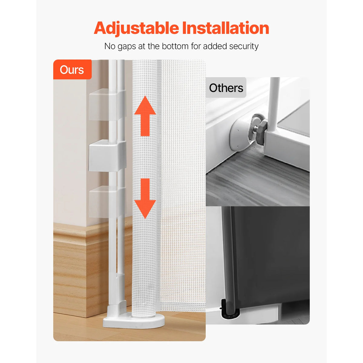 SucceBuy Retractable Safety Gate for Stairs, Doorways, Children and Pets