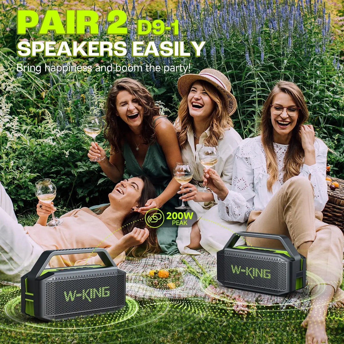 W-KING Portable Bluetooth Speaker Delivering Powerful Deep Bass