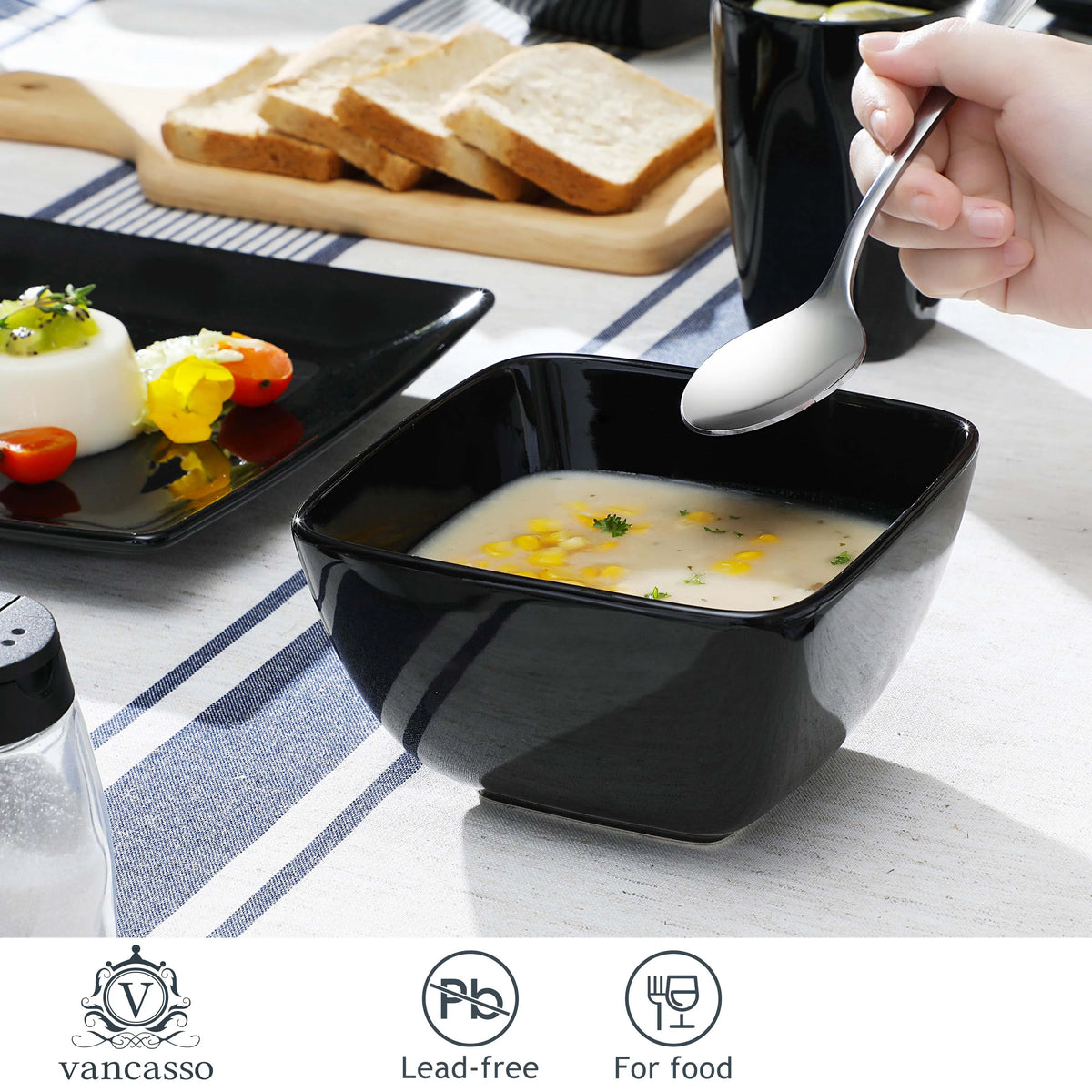 Malacasa Ceramic Porcelain Dinnerware Set With Bowls And Plates