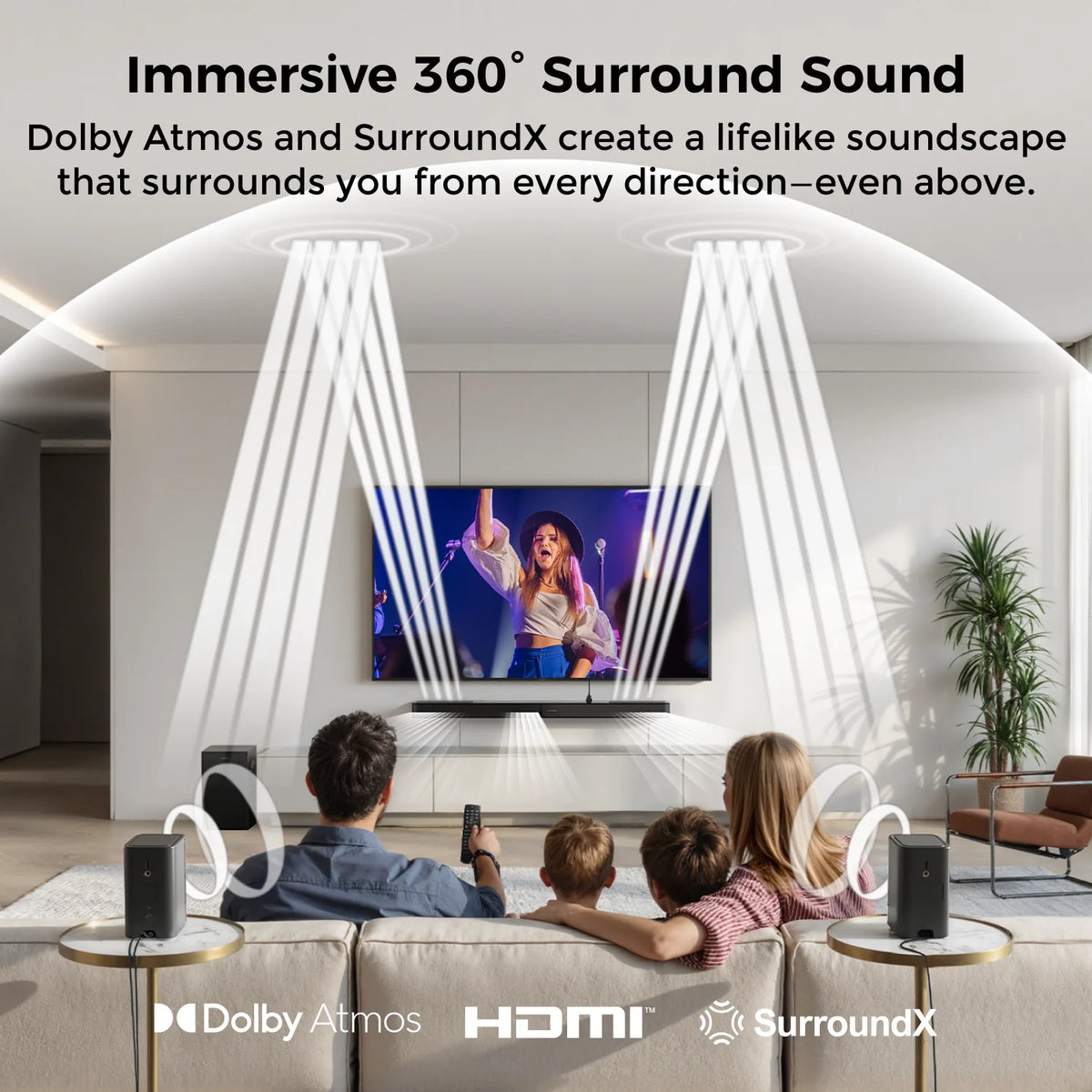 Ultimatea 460W Dolby Atmos Soundbar With Dual Surround Speakers
