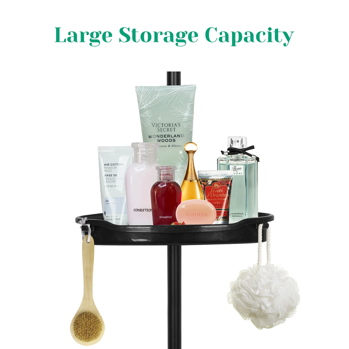 HiMISS Corner Shower Caddy Four Tier Adjustable Bathroom Organizer
