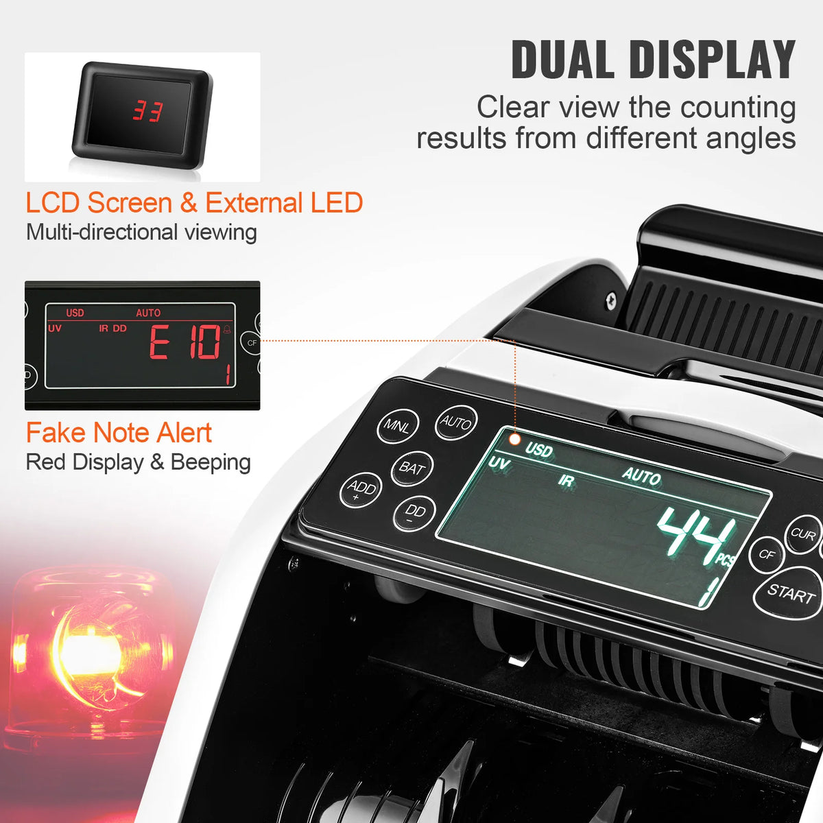 SucceBuy Money Counter With UV MG IR Counterfeit Bill Detection