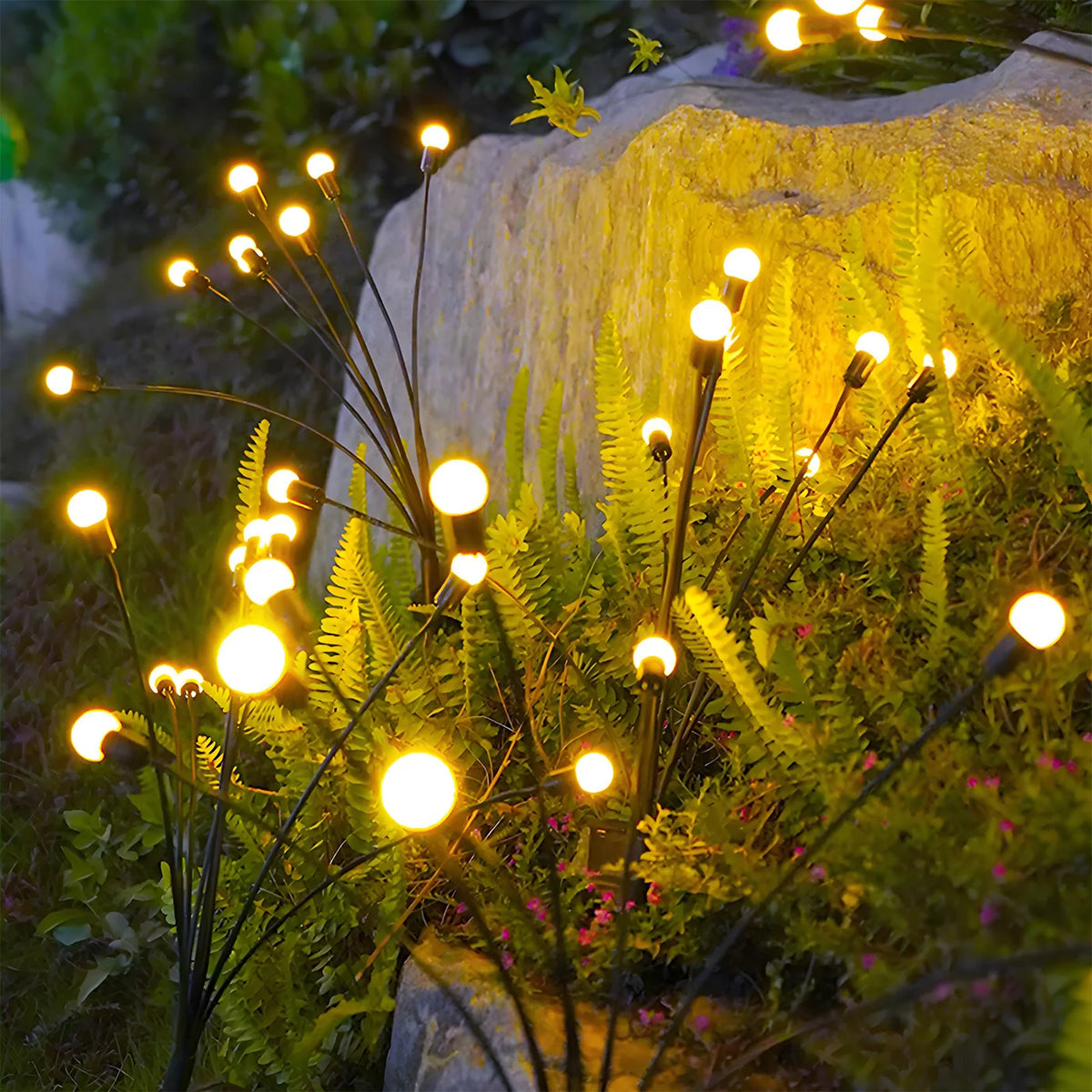 Solar Firefly LED Lights Outdoor Waterproof Garden Pathway