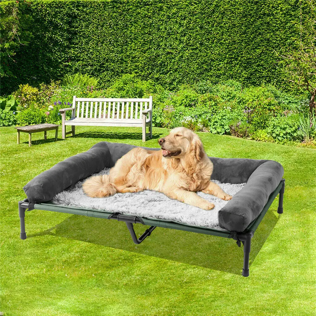 Bingopaw Elevated Cooling Pet Lounger With Breathable Metal Frame