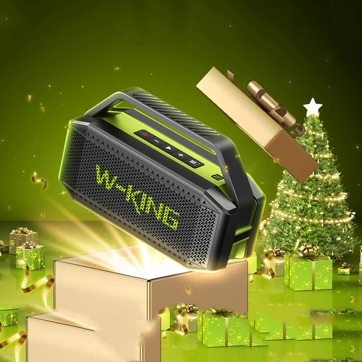 W-KING Portable Bluetooth Speaker Delivering Powerful Deep Bass