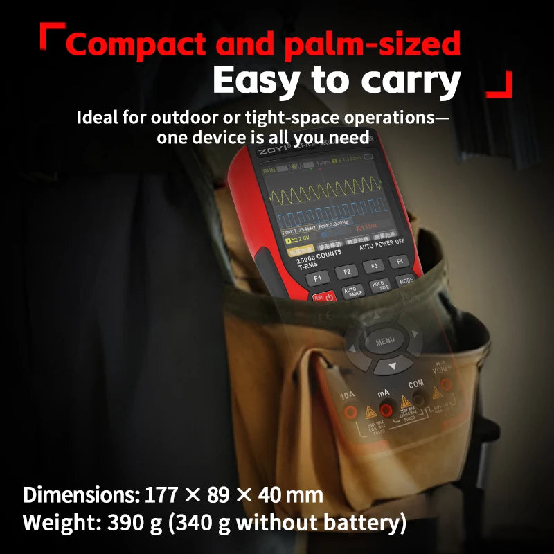 Zoyi ZT-703S 50MHz Dual Channel Oscilloscope Multimeter Signal Generator