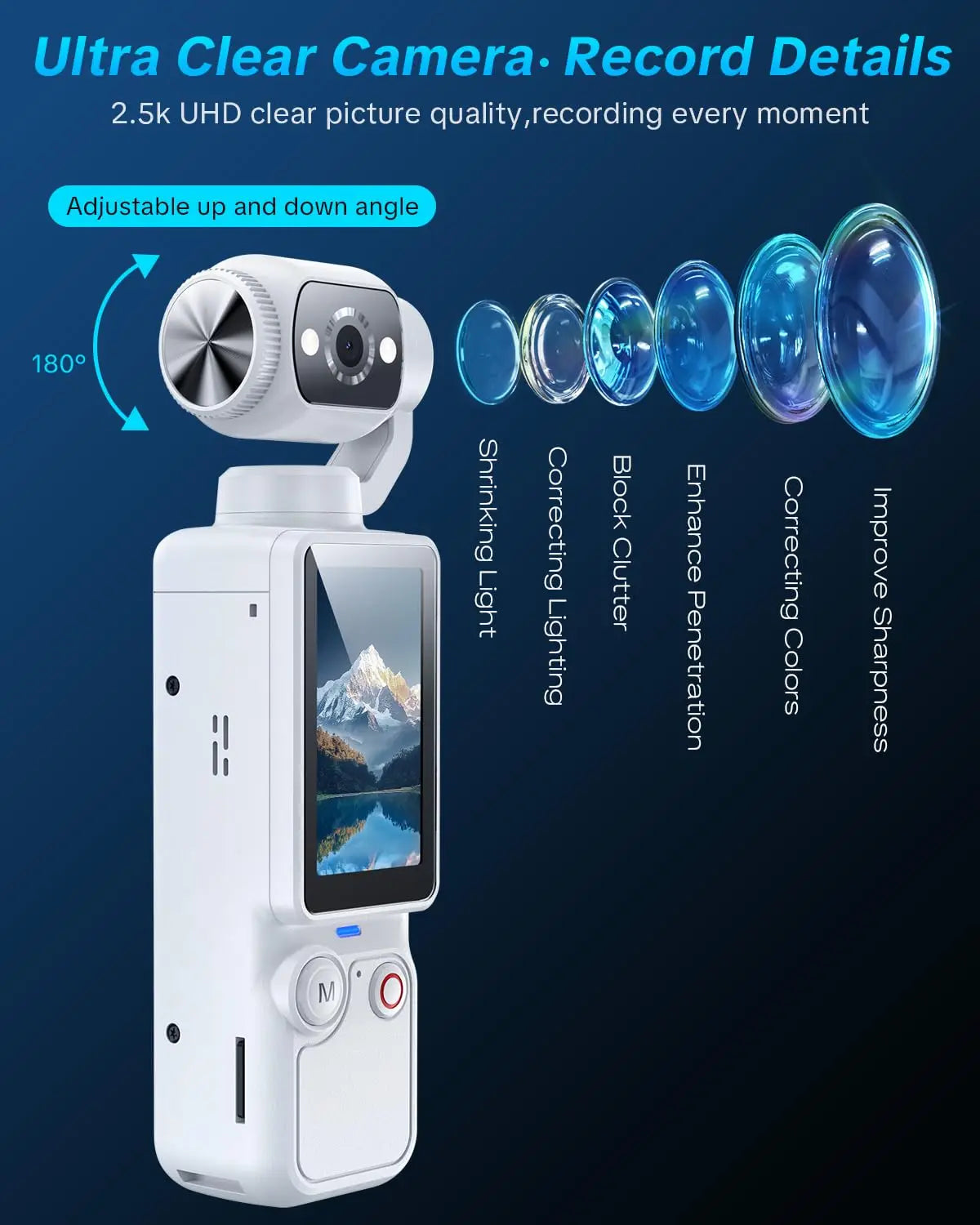 W&O Compact Digital Camera With 4K Video And 16x Zoom