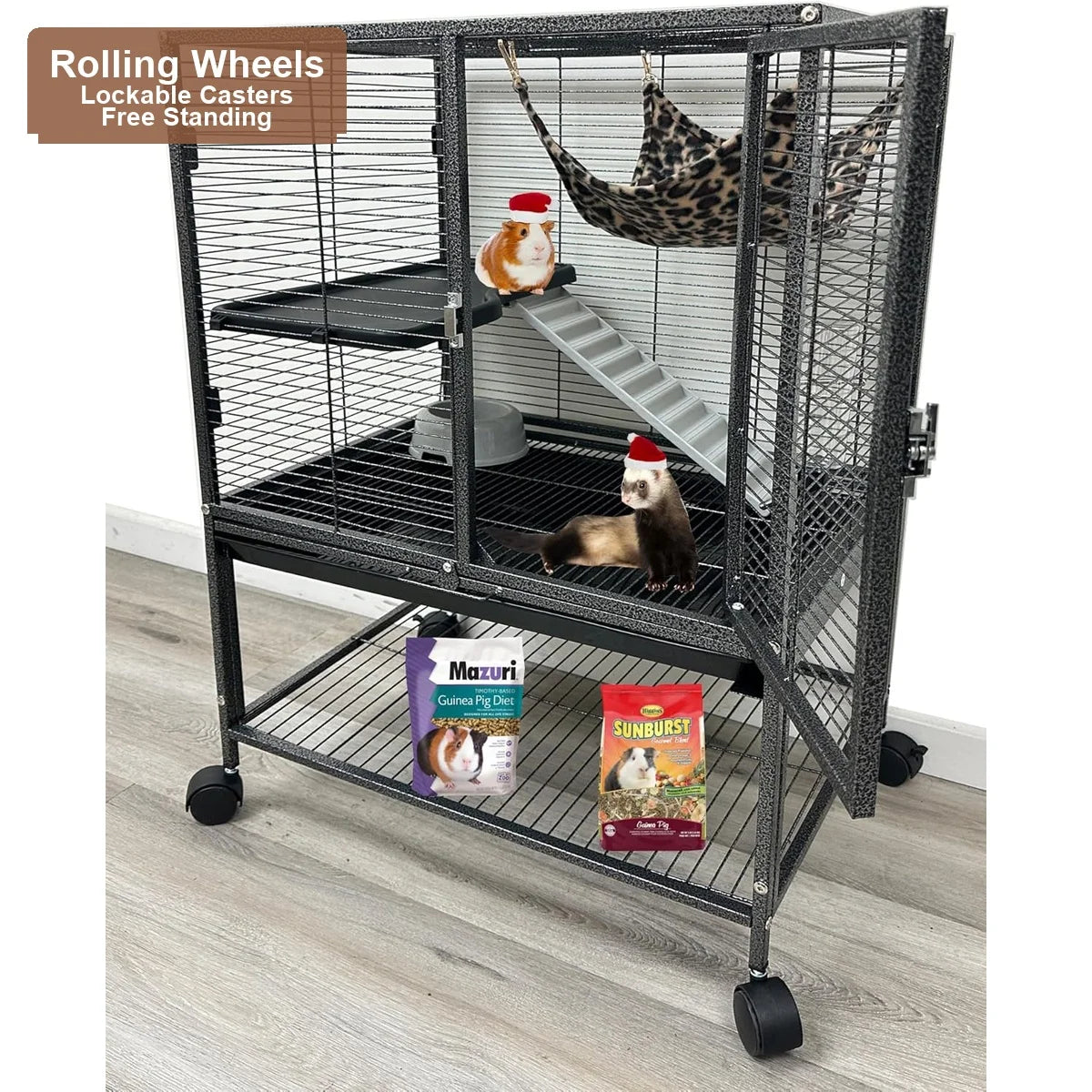 Premium Four Level Small Animal Habitat Cage For Pets
