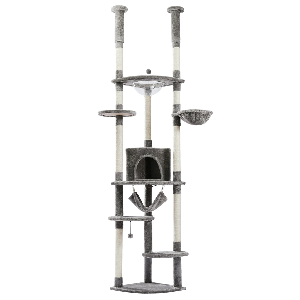 PAWZ Road Adjustable Floor To Ceiling Cat Tower With Hammock