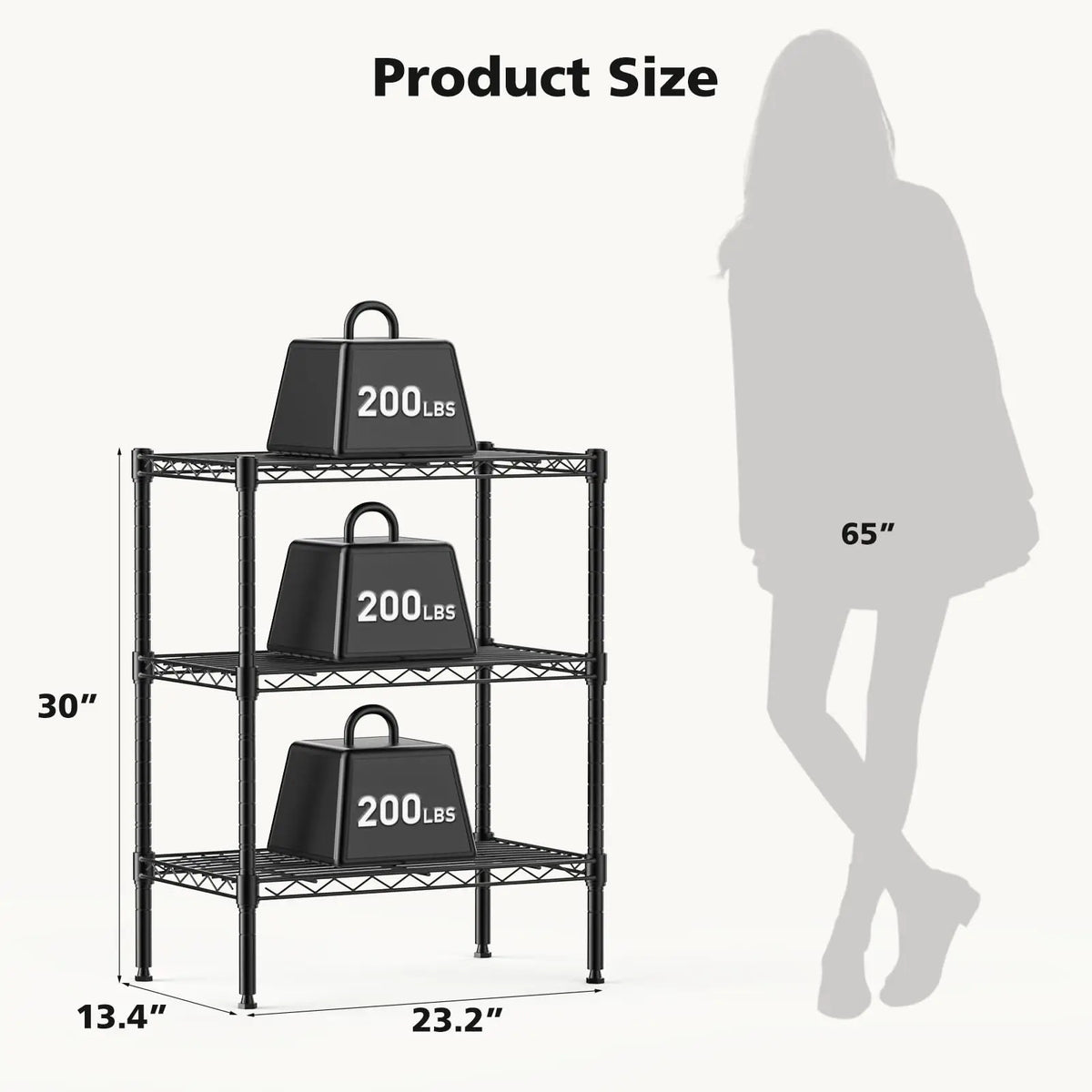 JHK Adjustable Metal Wire Storage Rack Heavy Duty Stand