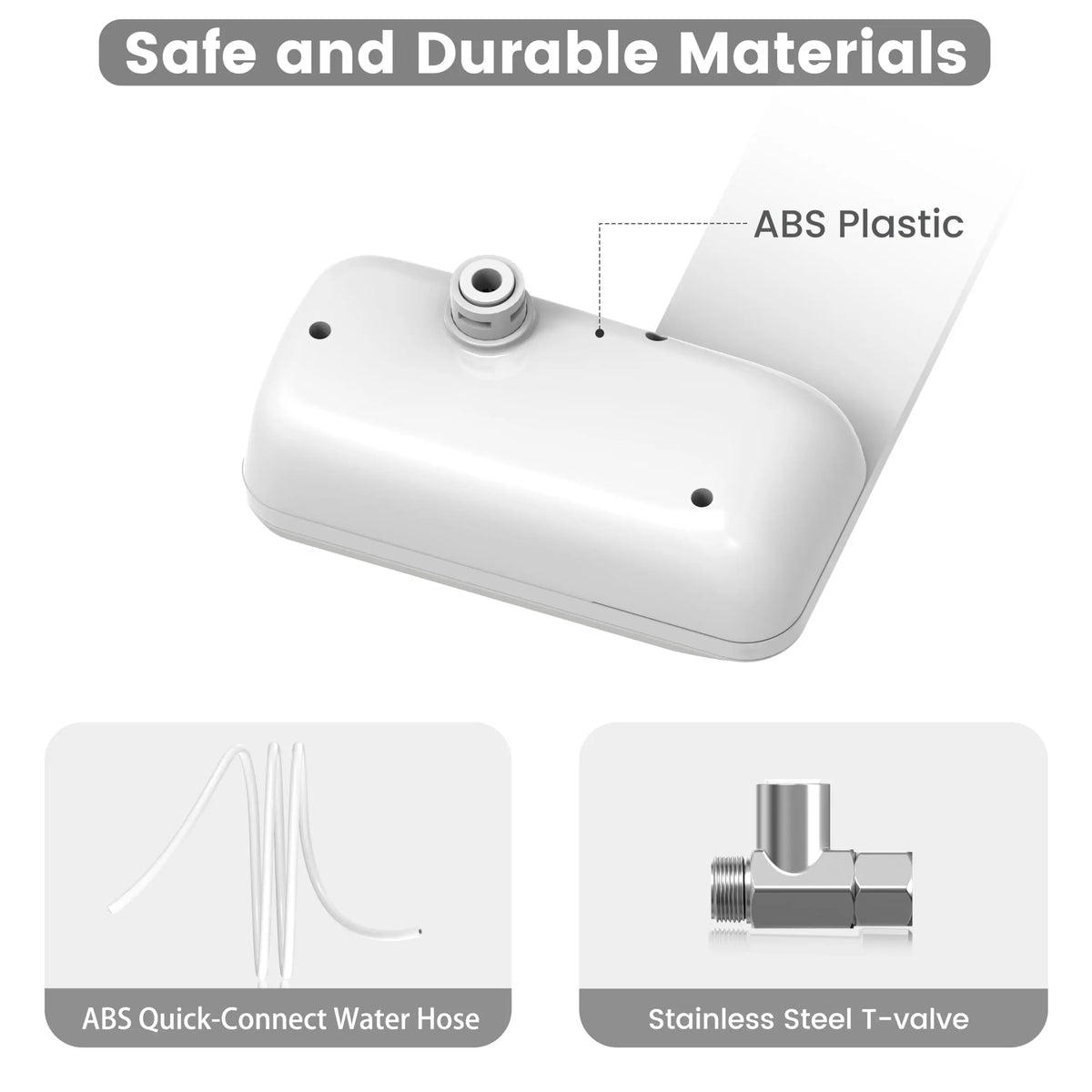 Non Electric Bidet Toilet Seat Attachment With Self Cleaning Nozzle