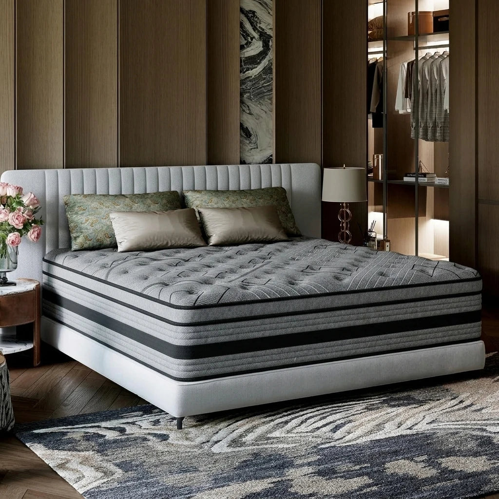 Premium Memory Foam And Spring Hybrid Mattress Offers Ergonomic Support