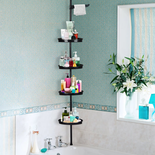 HiMISS Corner Shower Caddy Four Tier Adjustable Bathroom Organizer
