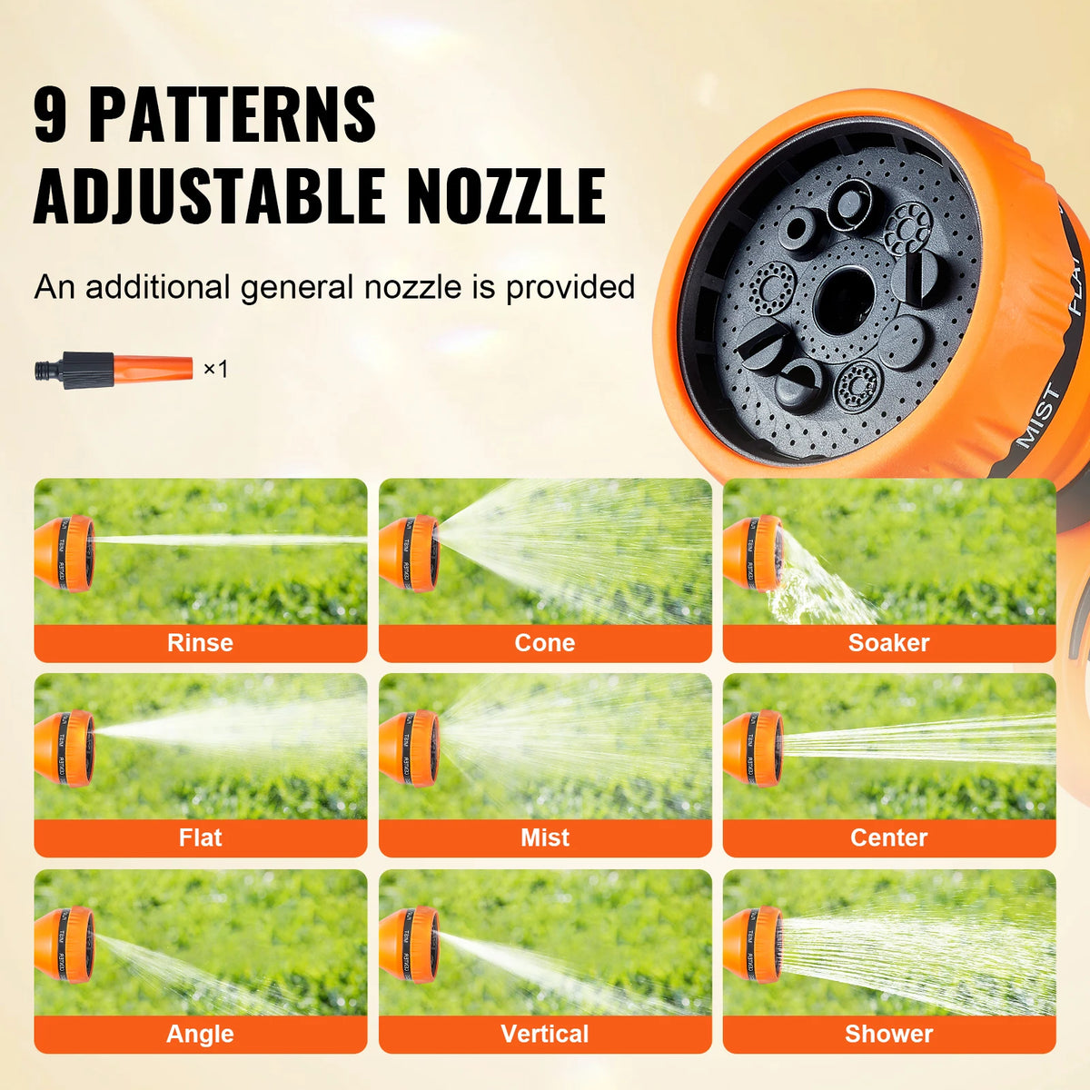 SucceBuy Automatic Rewind Garden Hose Reel With Spray Nozzle