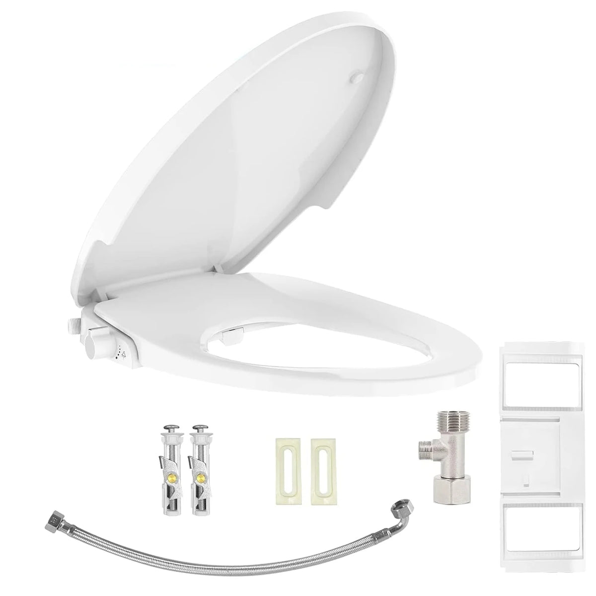 Twister Non Electric Round Bidet Toilet Seat Dual Nozzle