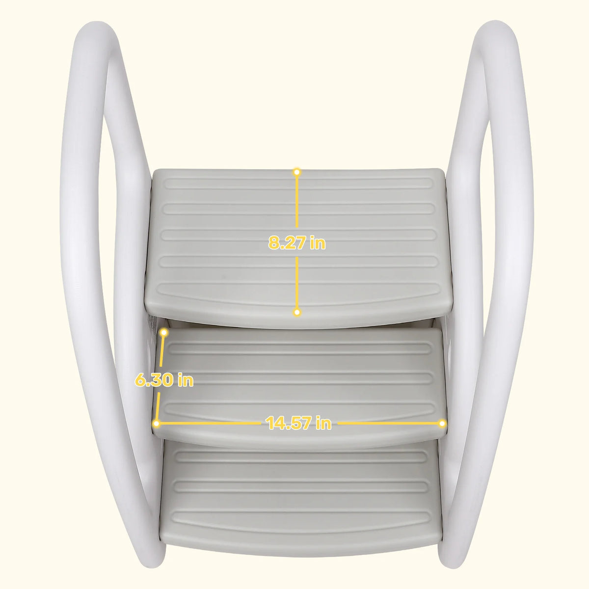 Dual Tier Toddler Step Stool With Side Handles For Bathrooms
