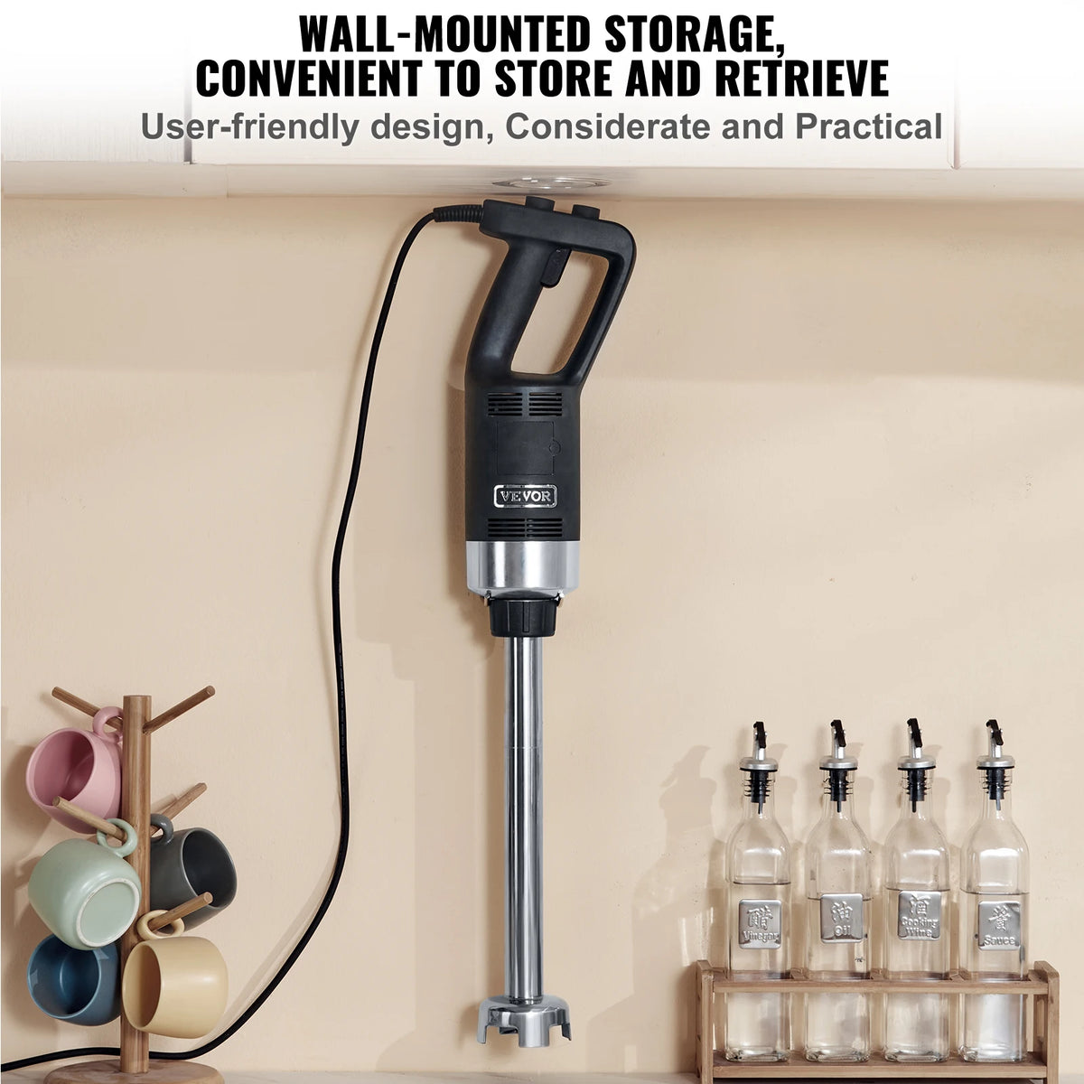 SucceBuy Commercial Immersion Blender Heavy Duty Variable Speed Hand Mixer