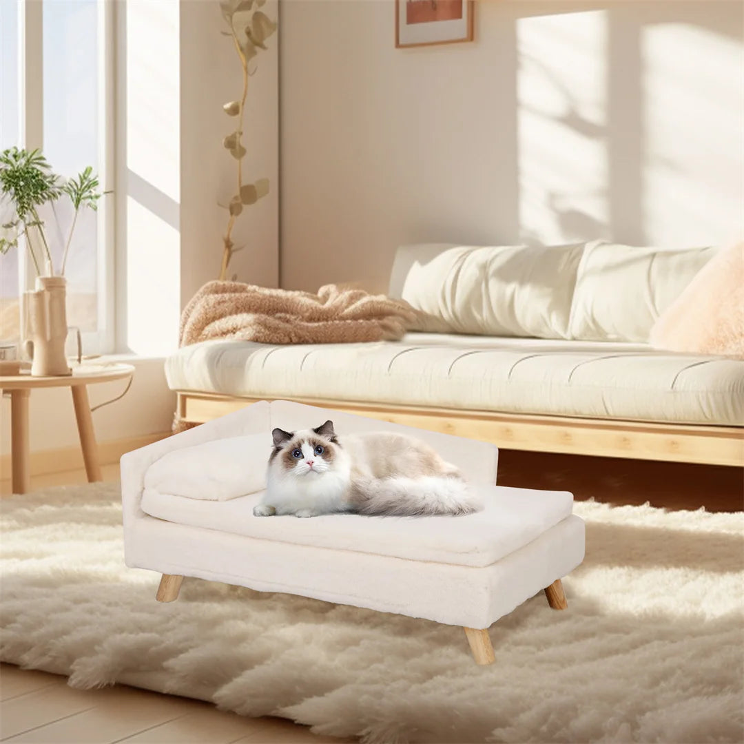Waterproof L Shape Pet Sofa Bed With Plush Cushion