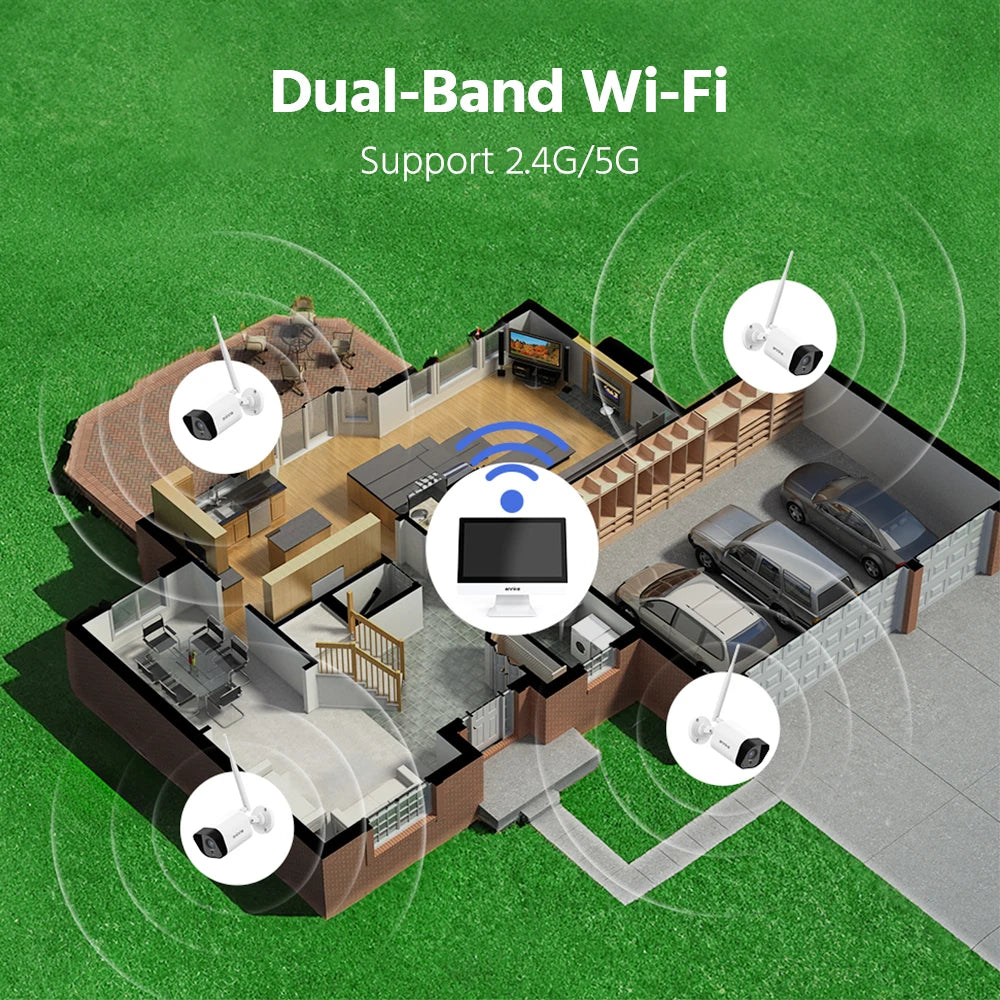 Annke Wireless Security Camera System With NVR Monitor Outdoor Waterproof